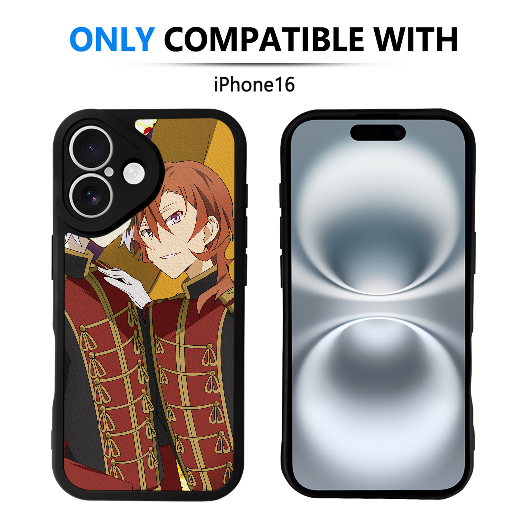 （画像用） 文豪ストレイドッグス Bungo Stray Dogs 【iPhone 16シリーズ対応】シリコンスマホケース（レザー調） 材質：シリコン